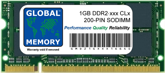 1GB DDR2 400/533/667/800MHz 200-PIN SODIMM MEMORY RAM FOR HEWLETT-PACKARD LAPTOPS/NOTEBOOKS